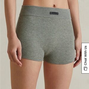 Fear of God ESSENTIALS Women's Concrete Heather Knit Boxer Shorts